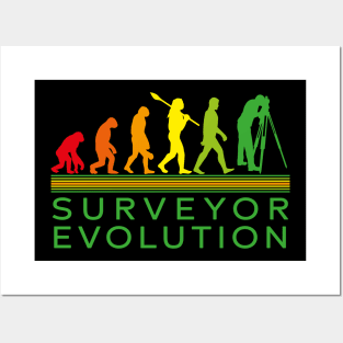 Surveyor evolution from ape to surveyor Posters and Art